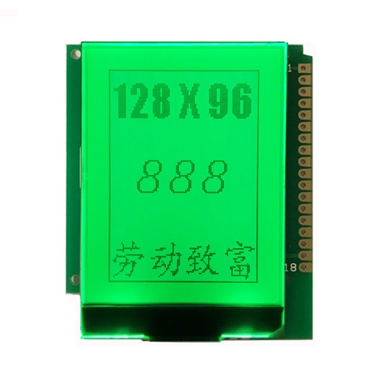 128x96 Graphic COG LCD Display With Board