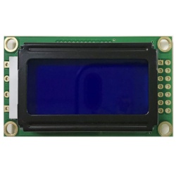 8x2 Character LCD Display Module Blue Background