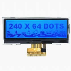 240x64 Pixels Graphic LCD With RGB Backlight