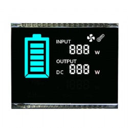 Custom Black Segment LCD Display White On Black