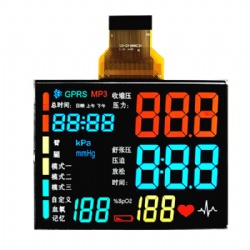 VA BTN LCD Display Black Background With Different Color For Medical