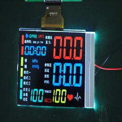 VA BTN LCD Display Black Background With Different Color For Medical